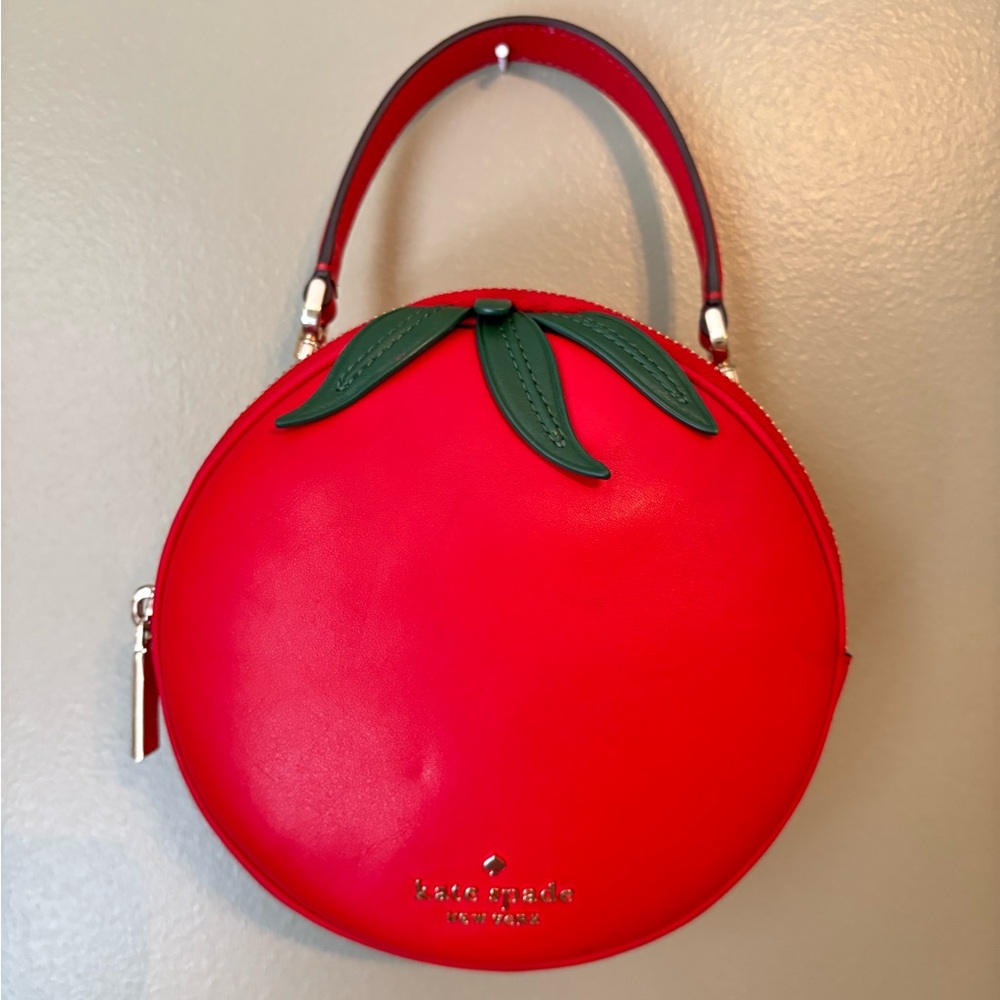 Kate Spade Double Mangia Tomato Small Crossbody Bag Red RARE